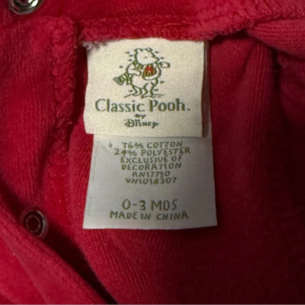 Vintage Disney Classic Pooh Bear 0/3m One Piece